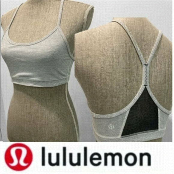 LULULEMON Energy Grey Flow Y Longline Bra Medium Support 6​​ - Picture 1 of 9